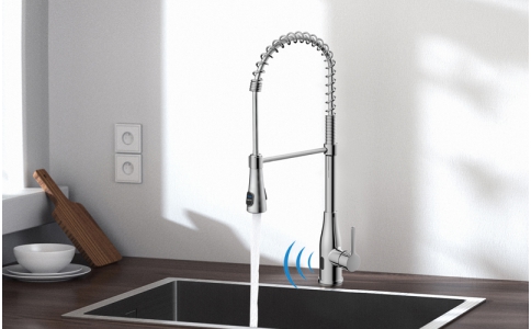 FK8337 感應(yīng)雙控溫顯廚房彈簧龍頭